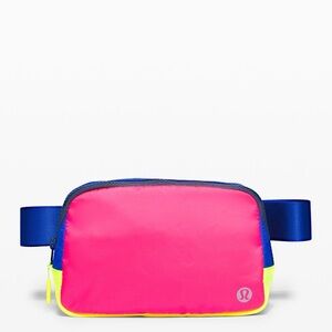 lululemon athletica Pink, Neon and Blue belt bag